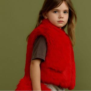 [최초가184,000]모네 키즈 미니 퍼 베스트 레드_MK5WVS01X