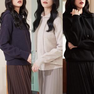 여성 캐시블렌드 후드니트 3종 택일