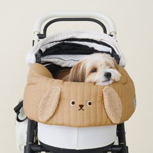 펫본 뽀글이강아지 유모차가드 BROWN