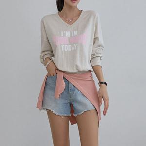 [하프클럽] (55~88) 나염프린팅 브이넥맨투맨 KO53-T-07