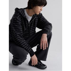 스트라이프 후드 카디건  블랙 (22595AEQ25)