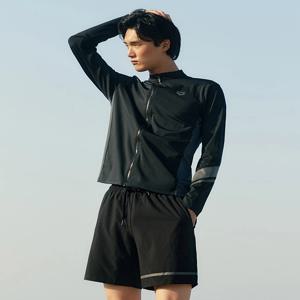 [아레나] 에센스 레귤러핏 집업 래쉬가드 세트 A5BM1PC05BLK