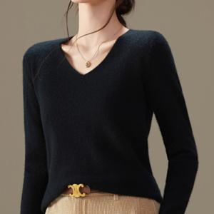 [브리치]  / NK3352 소프트 따뜻한 무지 이너 브이넥 긴팔 니트티