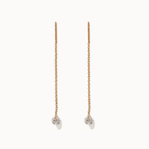 제이로렌 02G0136 14K 골드 스와로브스키 드롭귀걸이