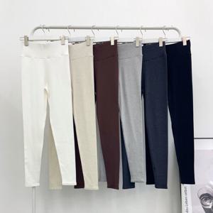 [브리치]  /  기모/융  똥배 잡아주는 하이웨스트 융털 피치기모 스판 레깅스