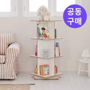 [공동구매]VONI 자작엣지 인테리어 회전책장 3단 착불