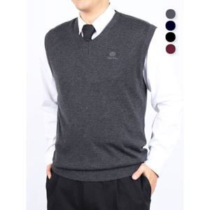 [하프클럽/노블진]Q V넥니트조끼 남자 니트조끼 양복 클래식 브이넥 국산 베스트조끼