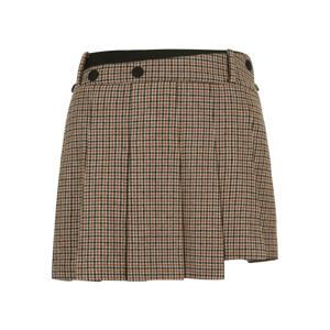 [핑골프] 양말사은품 여성 체크 플리츠 언발란스 큐롯 스커트 121D3PC182