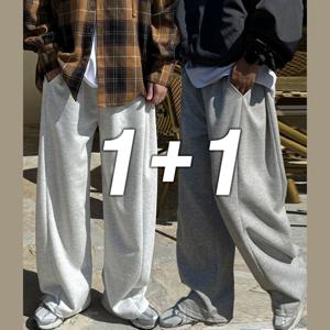 [브리치]  / 1+1 데일리 트레이닝 벌룬 핀턱 와이드 팬츠