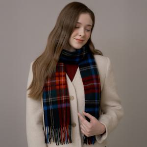 [최초가 49,000원]웨일스 울 롱 체크 머플러 SE44MW306