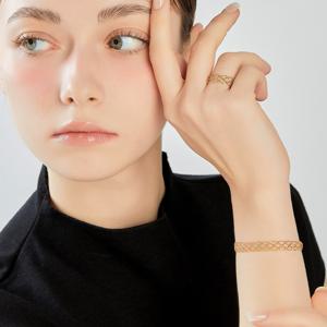 *2종세트* 18K골드 니아 레이스 슬라이드 여성 데일리 선물 포인트 팔찌&반지 2종