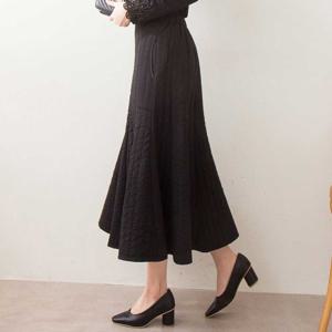 예뻐서 자랑하고 싶은 겨울 패딩 스커트 빅사이즈 플레어 머메이드 치마 따뜻한 누빔 방한 엄마옷