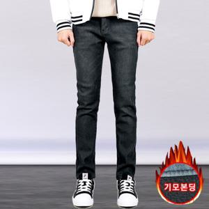 남자 겨울 기모 본딩 스판 일자 청바지 40까지 빅사이즈 연청 중청 검정 진청_IDPA01-1