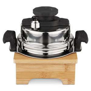 대웅 5분 누룽지 가마솥 통3중 스텐 IH 압력밥솥 6중안전장치 1.2L + 나무받침세트 3-4인용