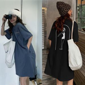 반팔 롱원피스 홈웨어 실내복 박스티 원피스티 sop-14 (14123097)