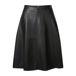 심플 베이직 플레어 레더 롱 스커트 (GODWH004D)