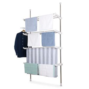 대형 스텐레스 4단 압축봉 건조대 실내빨래건조대 세탁건조대 이동식빨래건조대