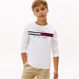 타미힐피거 [온라인단독] 플래그 립 인서트 티셔츠 (T42F6KKO170BT4YBL)