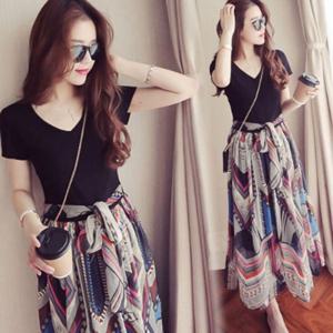 원피스 여성롱 스커트 치마 여자 빅사이즈 여성쉬폰 미니 쉬폰롱 여성 하객 여름