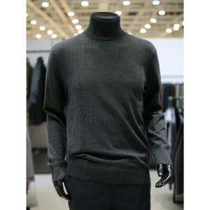 베이직 이너 차콜그레이 캐시미어 블렌드 터틀넥 니트 WSY4WN35A