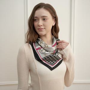 [25FW 최초가 59,000원]헤일리 실크 미니 스카프 SE541S319