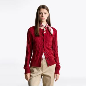 타미힐피거 소프트 울 케이블 크루넥 가디건 (T22F7KCD080WT2XIT)