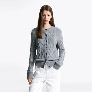 타미힐피거 소프트 울 케이블 크루넥 가디건 (T22F7KCD080WT2P03)