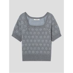 오픈워크 반소매 풀오버 - 그레이 (355951LY23)