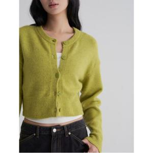크롭 카디건  올리브 그린 (35595ALYDJ)