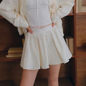[12월26일 예약배송] Cest_Ruffle lace layered skirt
