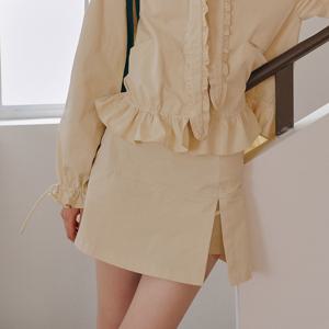 [11월20일 예약배송] Cest_Creamy slit skirt