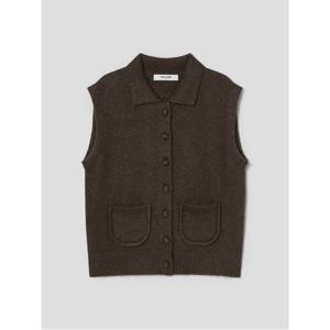 니트 버튼 베스트  브라운 (325X5ALY1D)