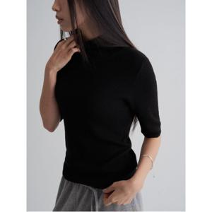 골지 터틀 반소매 풀오버  블랙 (325X51LYH5)