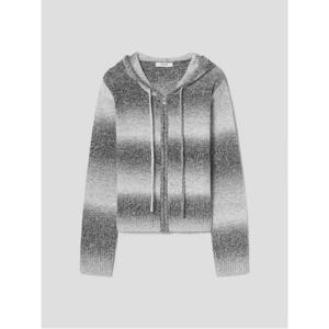 그라데이션 후드 카디건  그레이