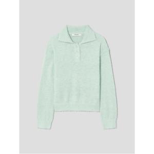 칼라 니트 풀오버  라이트 그린 (115X51AY6L)