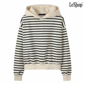 정상가:79,000원 ㅣ 스트라이프 후드 기모 배색 티셔츠 (DP4LW001A)