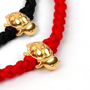 24K골드 순금 거북이 수호 행운 끈 매듭 팔찌 2컬러 택1 BG-1142