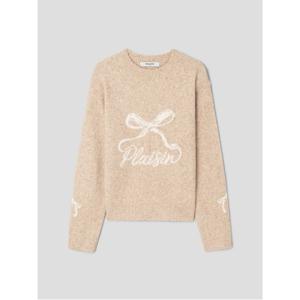 리본 풀오버  베이지