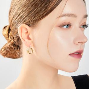 18K 큐빅 어라운드 커팅 귀걸이(GoldPin) EB-1227-Y