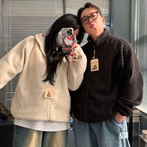 [브리치] 유인맨즈 / 1 + 1 남녀공용 양털후리스 커플후리스