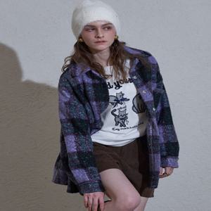 포근 체크 루즈핏 셔츠 블라우스 LM12BL700L