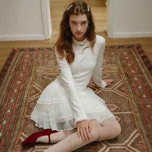 12/26예약배송_Cest_Half neck splicing layered dress