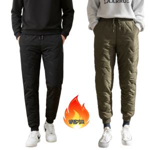 제니유 겨울 남성 고주파 누빔 양털 기모 패딩 조거팬츠 빅사이즈