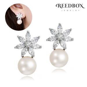 [선물포장] 혼주 한복 블로썸 꽃 담수진주 귀걸이 귀찌