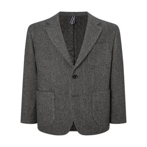 남성 [[25FW]] HZJA5D403CG [시즌오프]차콜그레이 트위드 헤링본 울 자켓