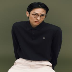 남성 [[25FW]] HZTS5D431BK [시즌오프][아이코닉] 블랙 긴팔 피케 폴로 셔츠