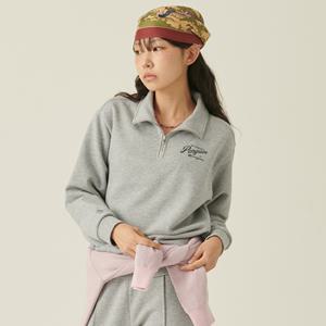 남녀공용 스웻 반집업 맨투맨 티셔츠 멜란지그레이(MQ323PTL91)