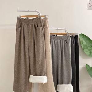 [브리치] 허니제이 / 하디프 도톰 플리스 기모안감 와이드 밴딩 팬츠(5color)