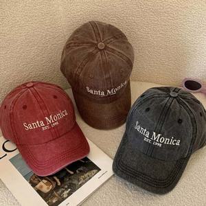 [브리치] 인해하우스 / 인해하우스 빈티지 피그먼트 워싱 레터링 자수 여성볼캡 야구모자 케주얼