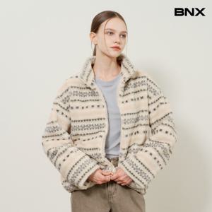 정상가:159,000원 ㅣ하이넥 집업 스트라이프 퍼 자켓 (BX4JK005L0)